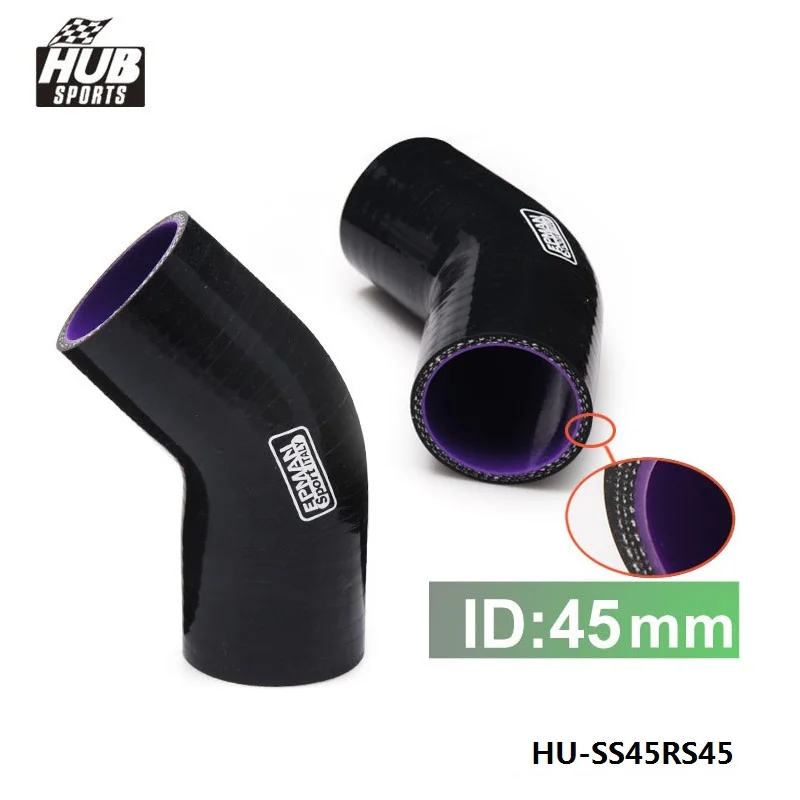 

Black Silicone Hose Elbow 45 Degree 45mm 1.75" For Toyota avensis HU-SS45RS45
