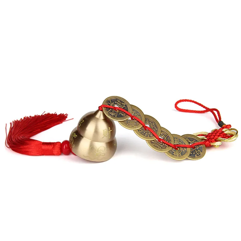 

Copper Coin Pendant Bell Door Window Fireplace Garden Chime Decor for Wealth and Safe with Chinese Fortune Coins