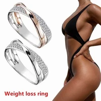 stainless steel magnetic rings magnetic weight loss ring slimming tools fitness reduce weight ring health ring 1pc