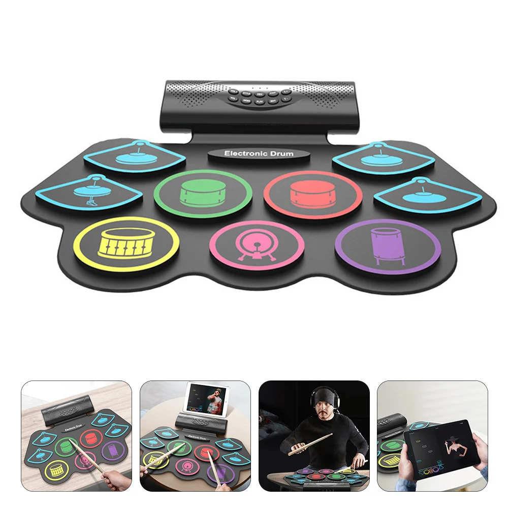 

Roll-up Beginners Rechargeable Premium Electronic Portable MIDI Drum Kit Drum Pad