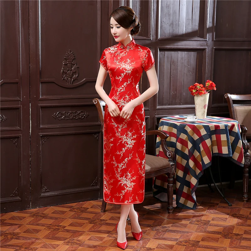 

Модифицированное китайское свадебное платье Qipao в стиле ретро, женское традиционное китайское облегающее платье Ципао с разрезом и стоячим воротником, банкетное платье A30