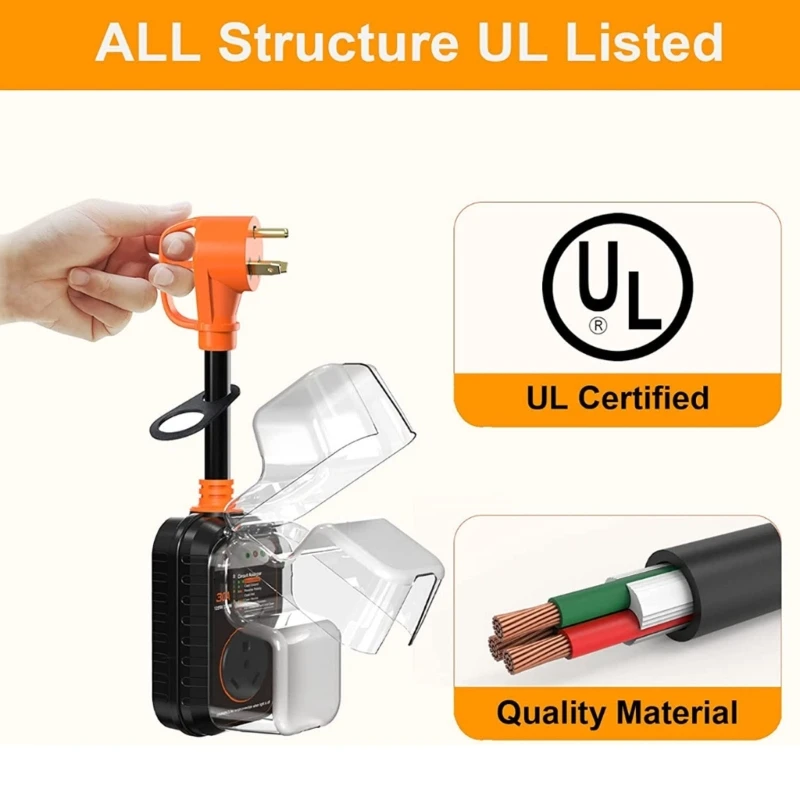 

Voltage Protector/Surge Protected Monitor with LED Indicator 8000Joules 30Amp