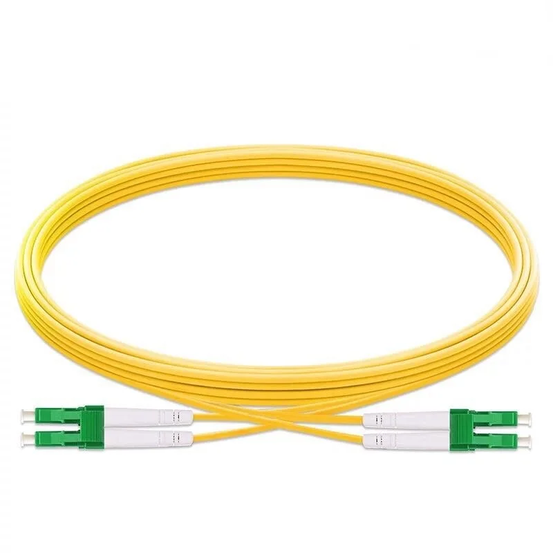 3Meter 10pcs LC/APC-LC/APC Single Mode G652D Duplex Core 3.0mm Yellow LSZH Jacket Fiber Optic Patch Cord