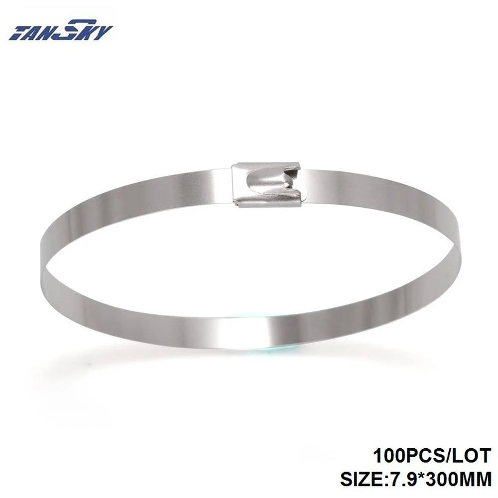 100x Металлические Кабельные стяжки из нержавеющей стали ремни на молнии