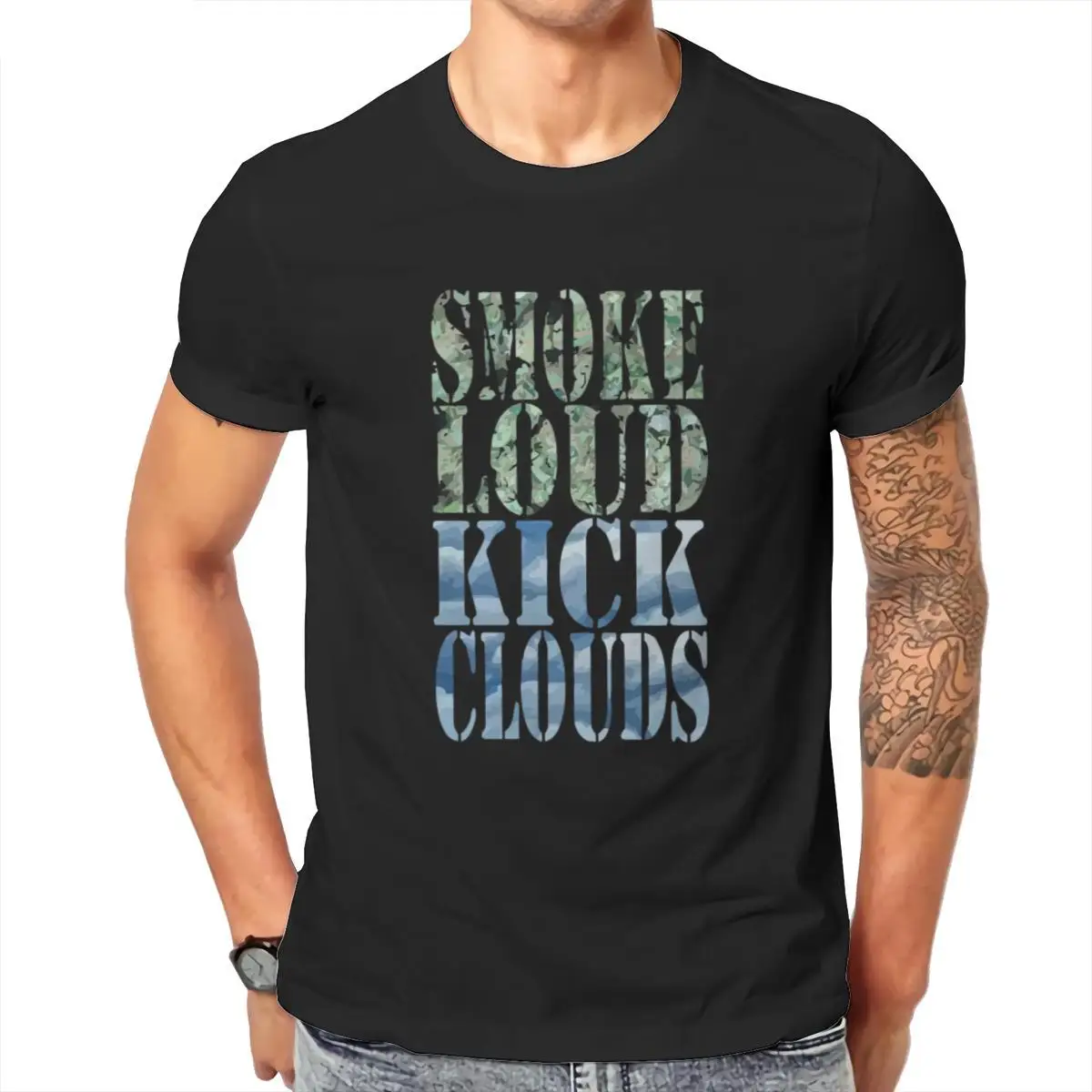 

Wholesale Smoke Loud Kick Clouds Men’s Premium T-Shirt Fashion Female 90s For Boy Men Clothing 105657