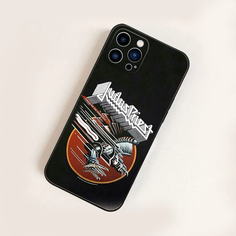 Чехол для телефона Rock J-Judas Band P-Priest iPhone 16 15 14 13 12 Mini 11 Pro XR X XS MAX 7 8 Plus силиконовый