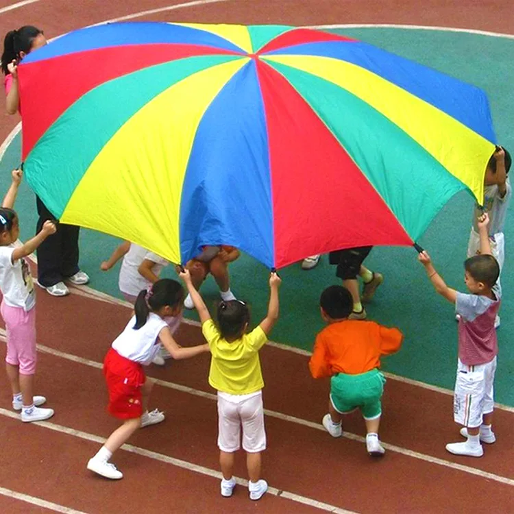 

2/3M Kindergarten Early Education Parent-child Game Rainbow Umbrella Parachute Children Perception Outdoor Sports Expansion Toy