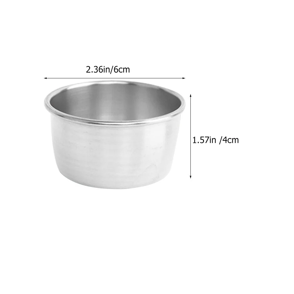 

2Pcs Household Dipping Cups Sauce Containers Stainless Steel Condiment Cups Kitchen Supplies