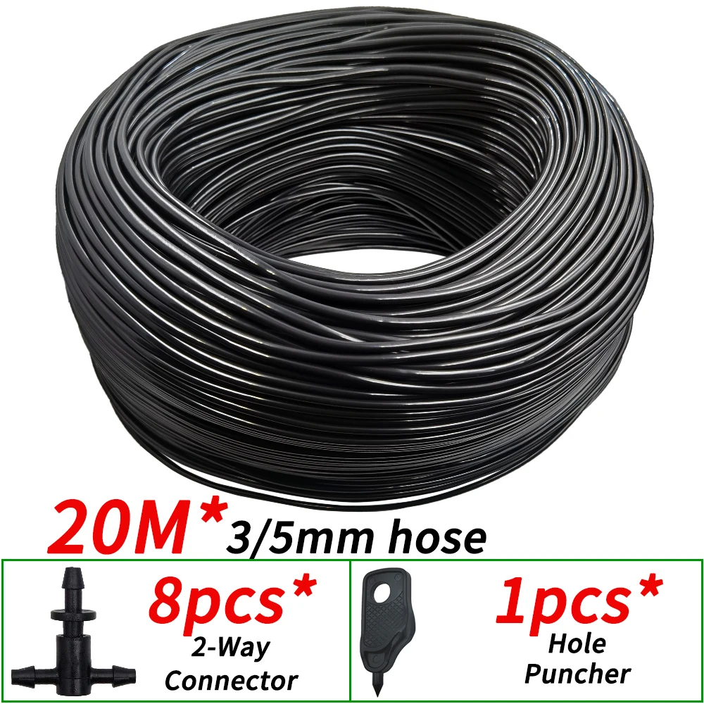 

WUJIE 5-140 м садовый полив 3/5 мм шланг ирригационная труба 1/8 дюйма трубка теплица бонсай растение цветок капельная стрела капельница посыпь