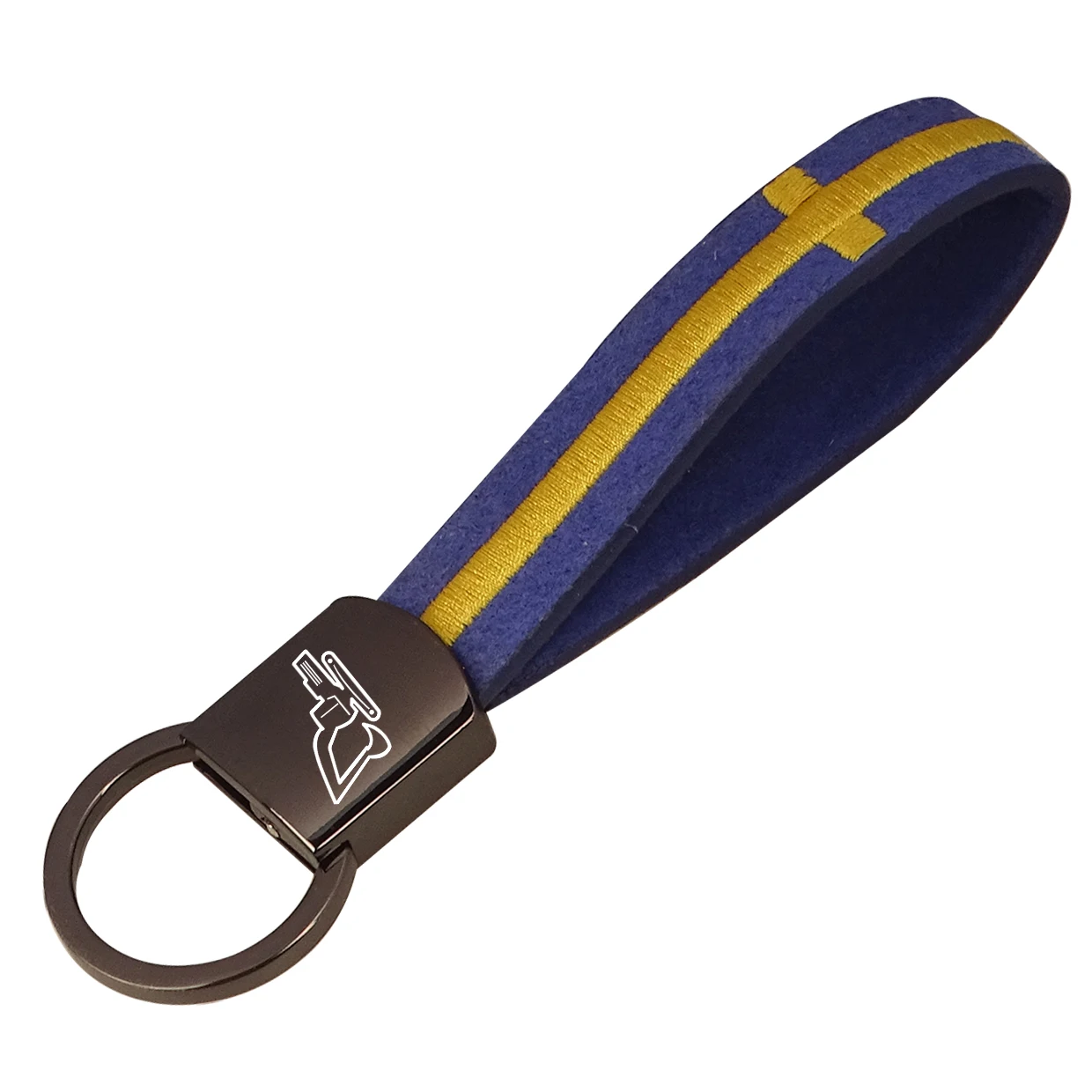 Кожаный брелок для ключей из алькантары Шведский флаг кожаный автомобиль Volvo