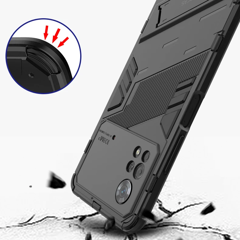 For Poco X4 Pro 5G Cover Case For Poco X4 Pro 5G Coque Shell Fundas Armor Shockproof Hard Stand PC Phone Bumper For Poco X4 Pro