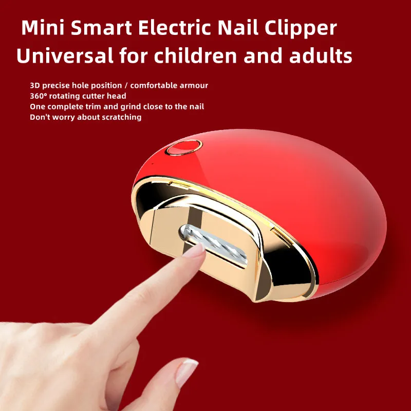 

2022 новая умная электрическая машинка для стрижки ногтей с зарядкой от Usb, детская и взрослая машинка для стрижки ногтей с низким уровнем шума, мини-машинка для полировки ногтей, портативная, горячая распродажа