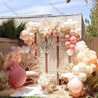 4 18ft dusty pink balloon garland kit birthday party decorations cream peach and sand balloons arch baby shower wedding decor