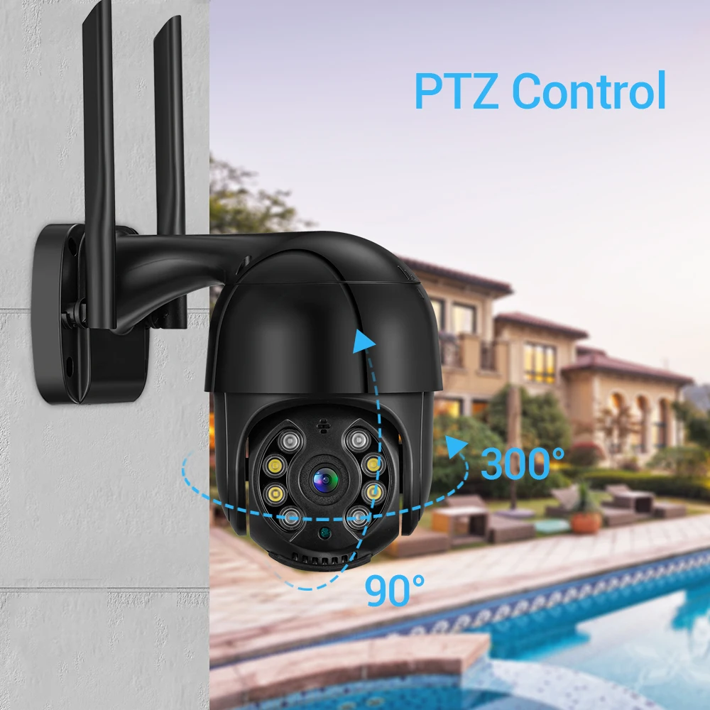 IP-камера видеонаблюдения 8 Мп PTZ Wi-Fi 4K HD 5 МП ONVIF 4-кратный зум H.265 1080P |