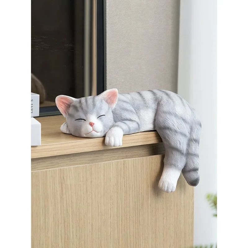 

Smart gathering sleeping cat ornaments desktop porch high sense niche desk decoration living room bedroom furnishings