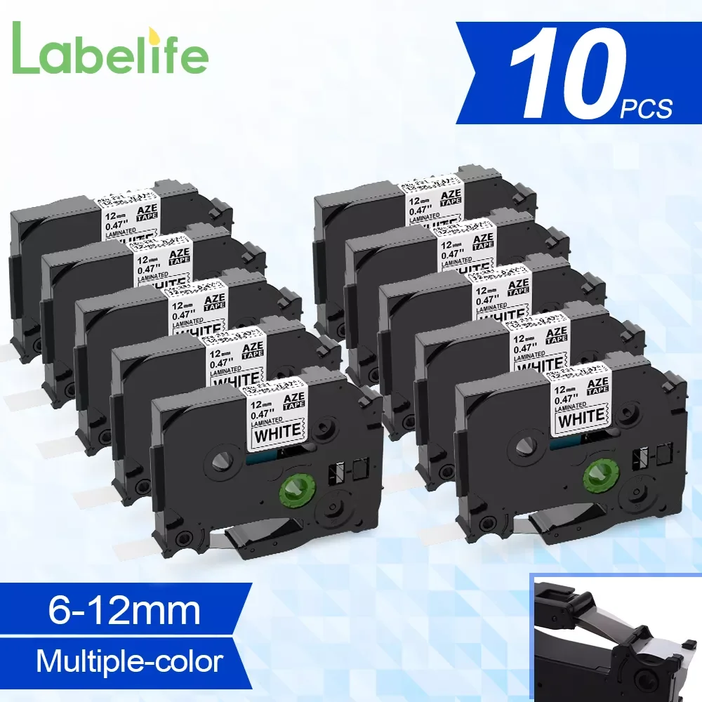 

20PK Label Tape Compatible for Brother Label Tape 12mm 0.47 TZe231 Black on White Laminated Label Printer Tape for PTH110 PTD210