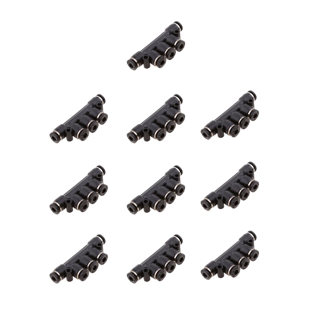 

10 Pieces Pneumatic Air Line Quick Connector Fittings Coupler