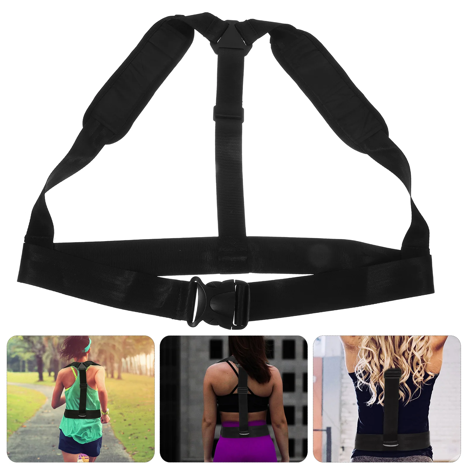 

Anti-resistance Training Belt Running Assist Pull Belt Sports Weight-bearing Running Equipment Weighting Exercise Strap (Black)