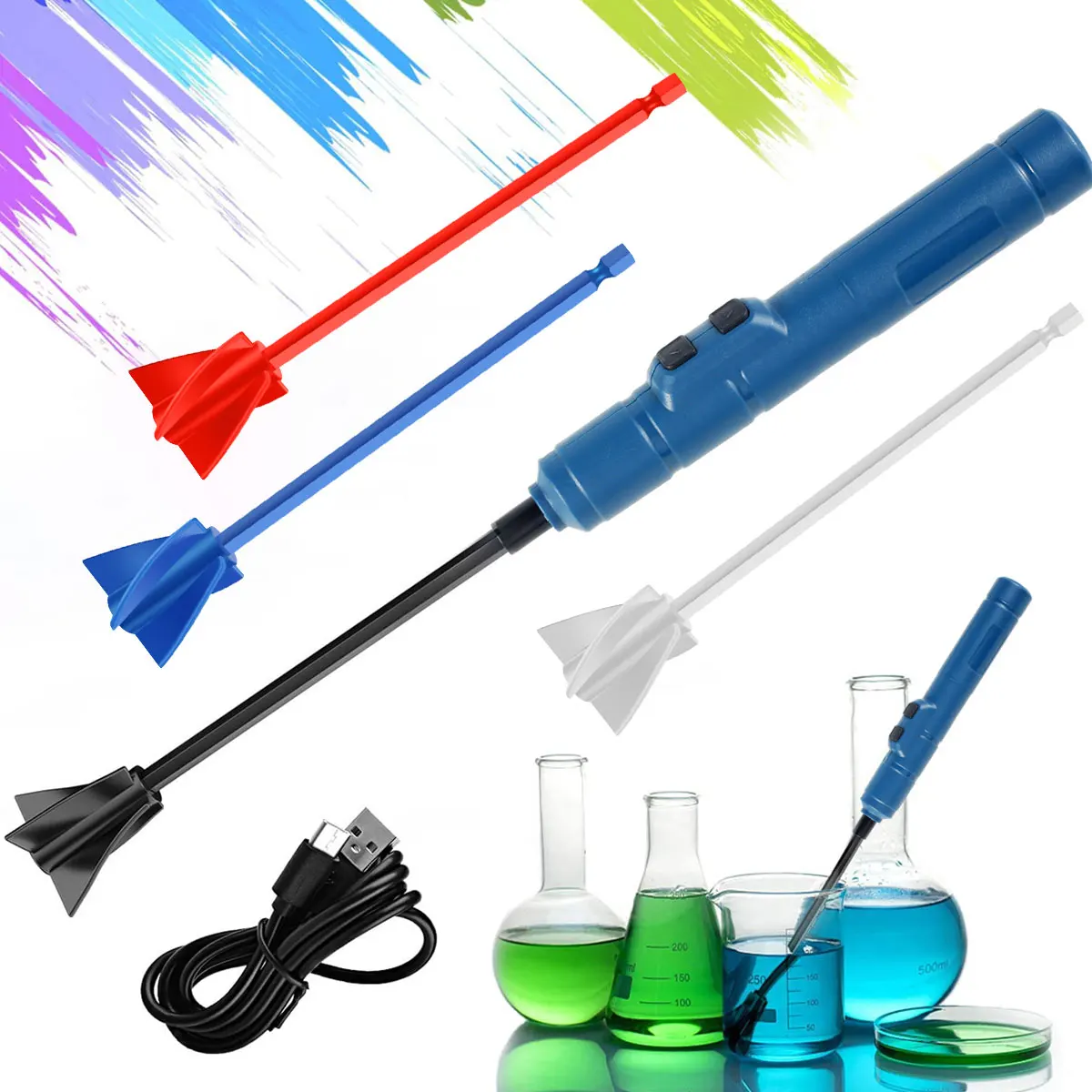 

Смеситель для краски, эпоксидной смолы, смеситель для грязи, инструмент для сверления, пластиковое весло 1,4 дюйма, сменный полимерный смесит...