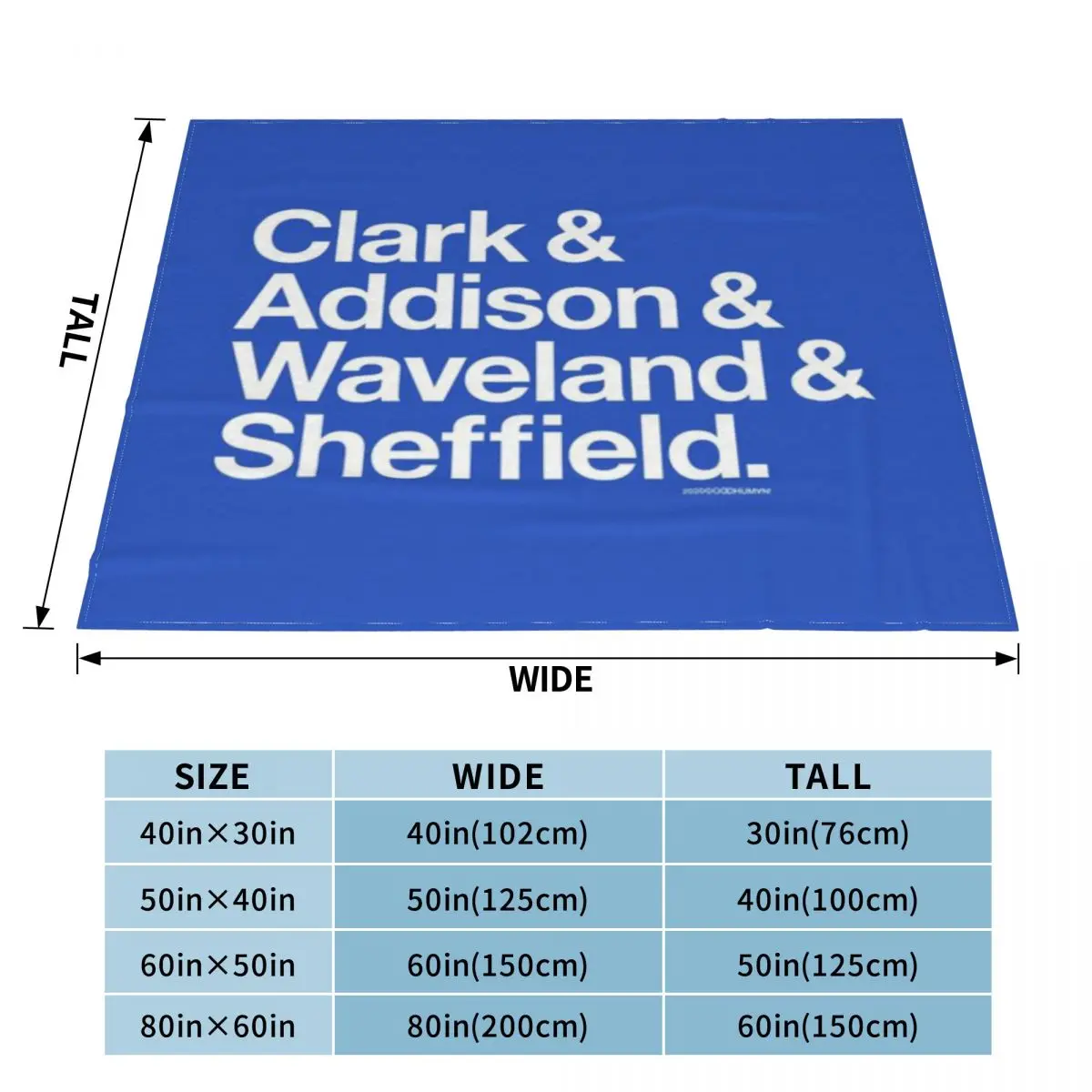 Clark Addison Waveland Sheffield Chicago ультрамягкое одеяло из микрофлиса
