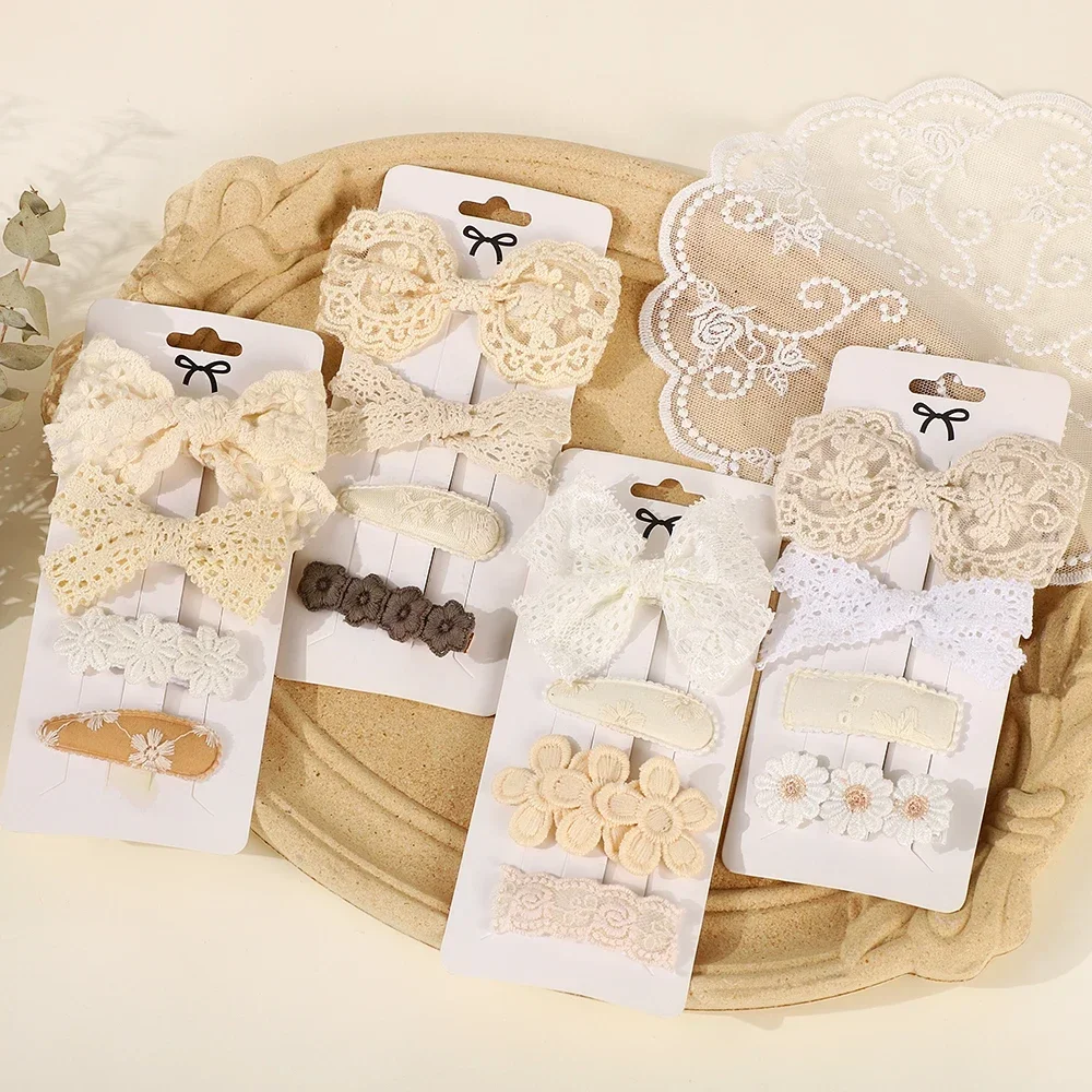 4 шт./компл. кружевные заколки для волос в форме бабочки BB-зажим детское украшение