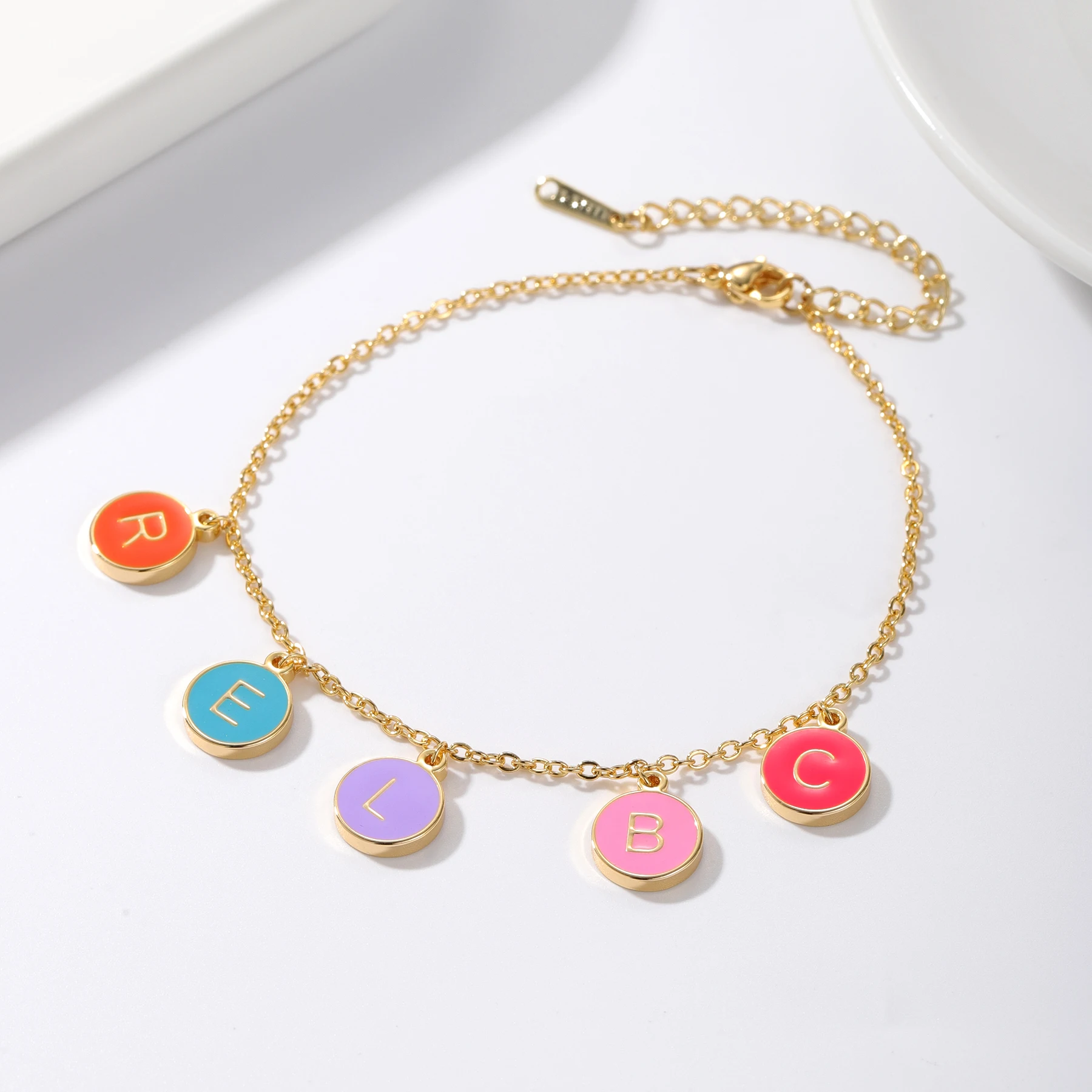 Диск 10 мм персонализированный эмалированный браслет индивидуальное имя диск