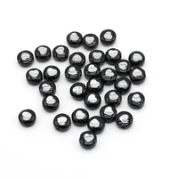 10 pcs natural shell beads oblate black shell with pattern bead charms for jewelry making necklace bracelet