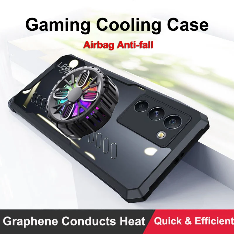 Cooling Phone Case for Legion Y70 Graphene Aluminum Alloy Game Heat Dissipation Cover + Radiator Game Fan For Lenovo Legion Y70