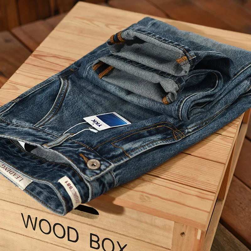 2023 Spring Summer New Vintage Jeans for Men Clothing Washed 100% Cotton Streetwear Casual Oversize Men Trousers A59053