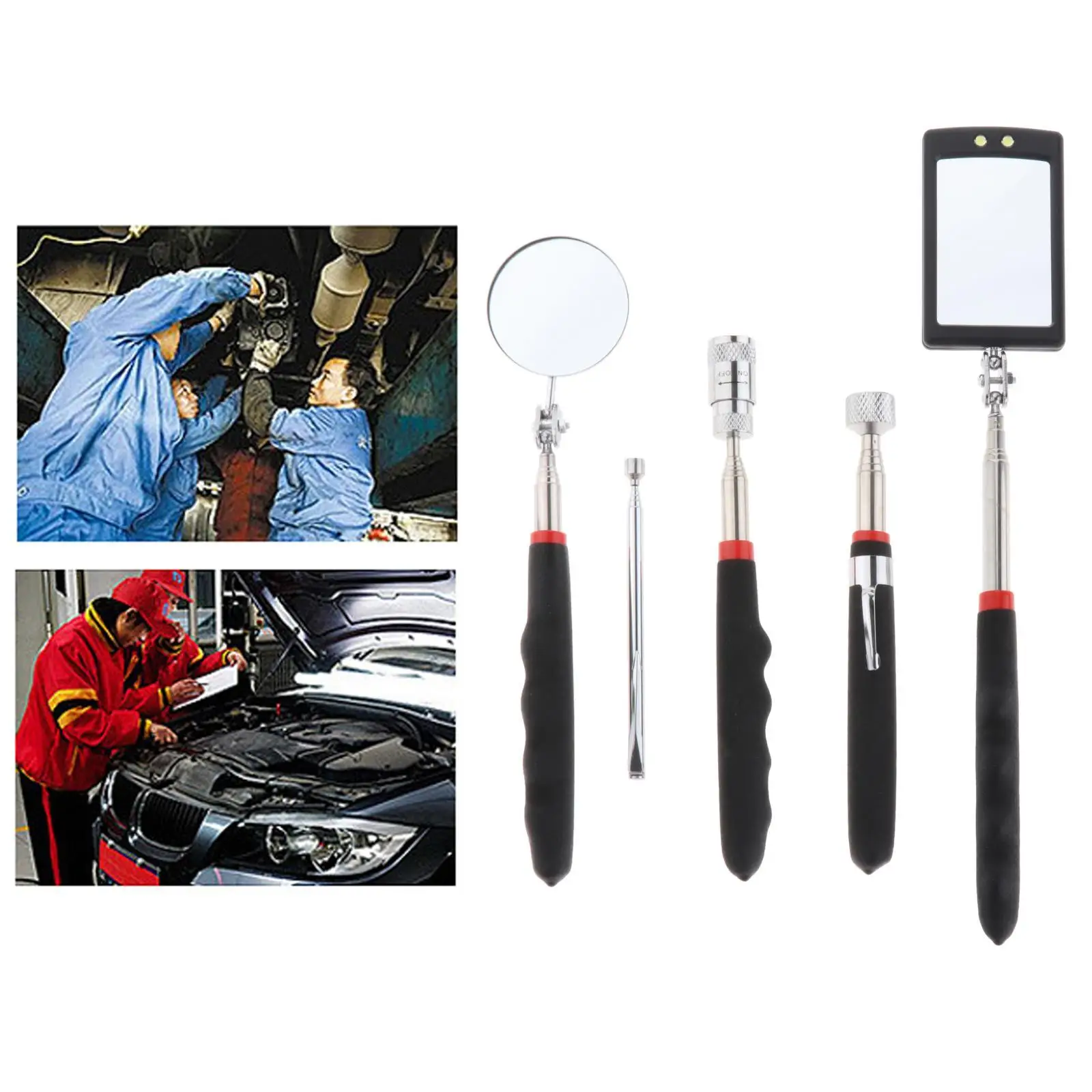 

Magnetic Telescoping Pickup Tool Set Hand Tool with Handle for Car Maintenance - 5 Pieces