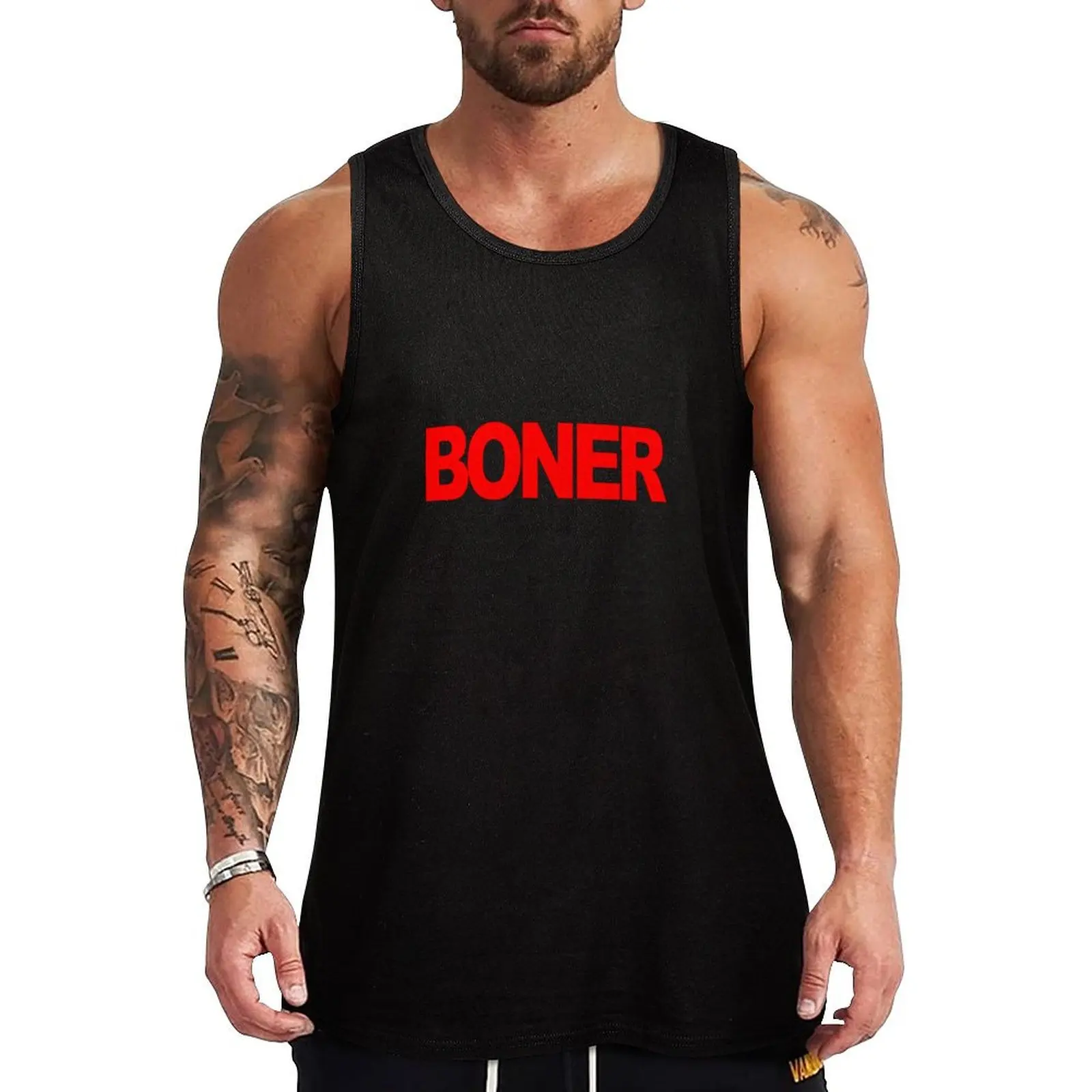 Boner Tank Top Мужская футболка без рукавов спортивная для бега нижнее белье