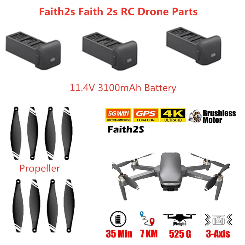 

Запчасти для радиоуправляемого дрона Faith 2 Upate Faith 2s Faith2s, батарея 11,4 в 3100 мАч/пропеллер Faith2s, аксессуары для дрона Faith 2s, батарея для дрона