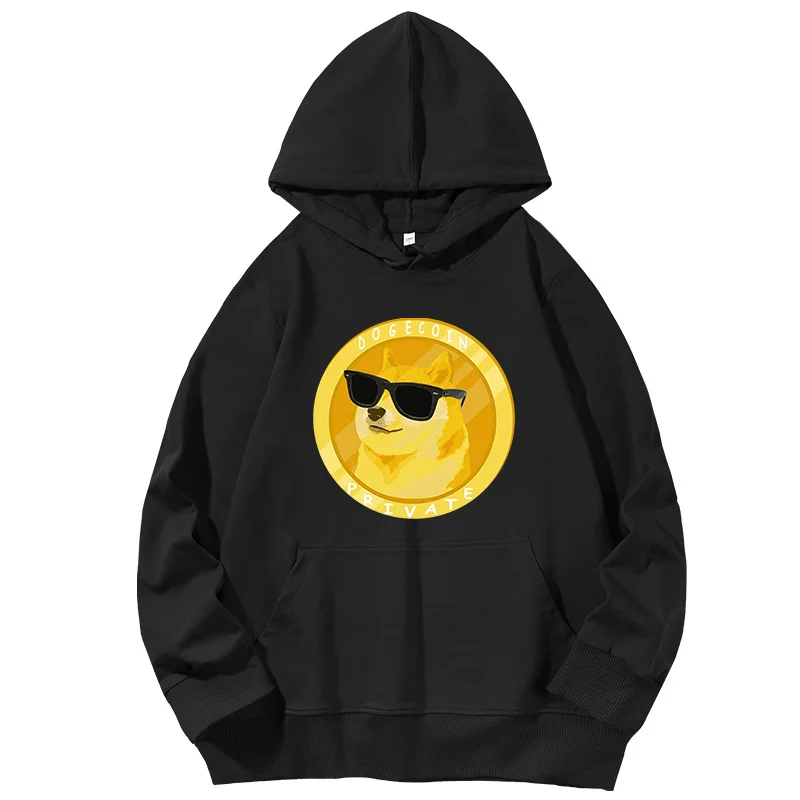

Dogecoin To The Moon Crypto Coin graphic Hooded sweatshirts Bitcoin Cryptocurrency Art Hooded Shirt sweatshirts Men's clothing