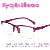 women reading glasses half frame myopia glassse ultrlight women men retro clear lens gafas lectura 0 75 1 0 1 5 to 4 0
