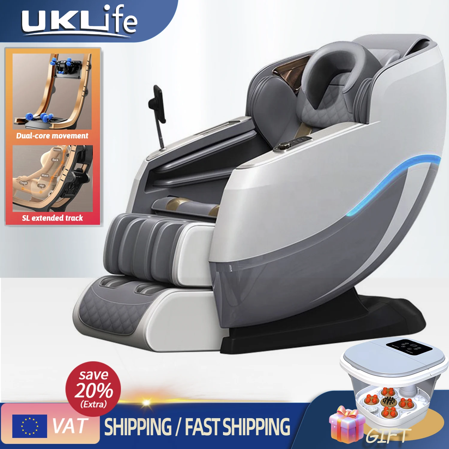 

3 Year Warranty Dual movement Manipulator Home Zero Gravity Full Body 6D Massage Chairs Heat SL 4D Massage Sofa Office chair