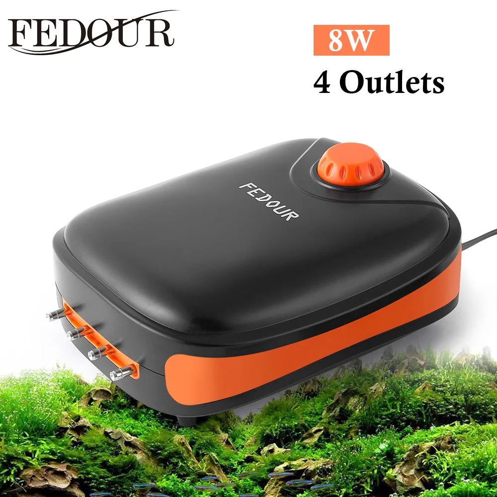 Воздушный насос для аквариума 8 Вт 4 розетки | Дом и сад