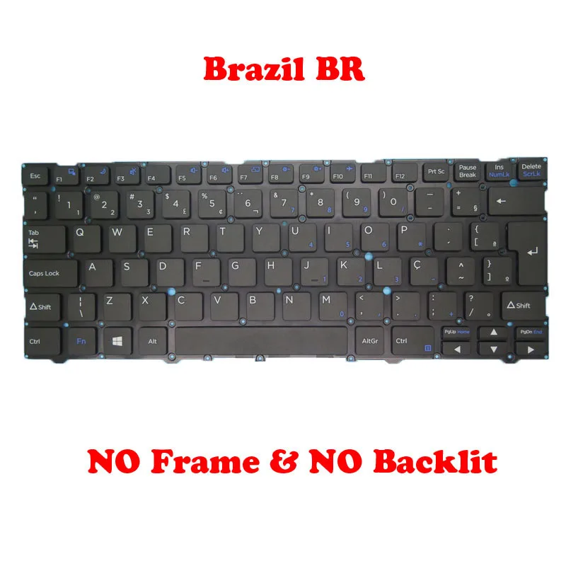 Клавиатура без подсветки SP US UK BR LA RU для CLEVO NV41MB NV41ME NV41MJ NV41MK NV41MZ NV40 MV41 NV40MB NV40ME NV40MJ