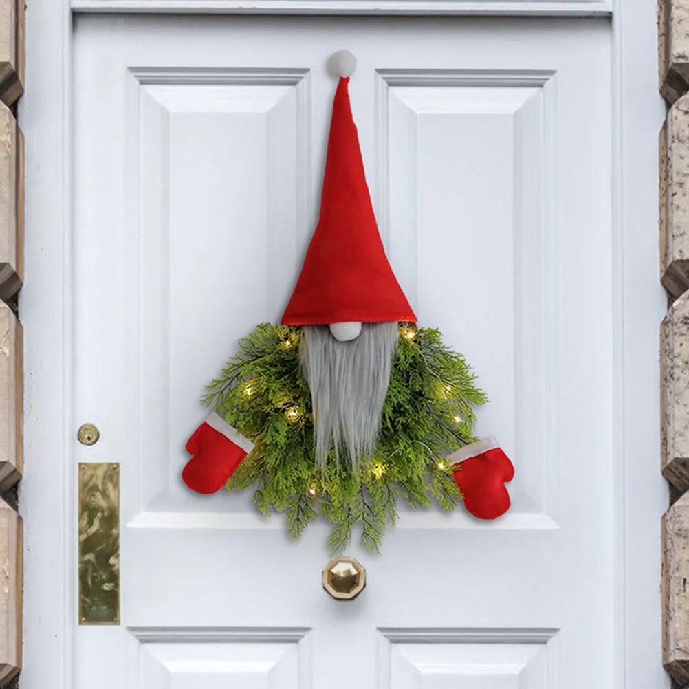 

Xmas Wreath Scene Decor Front Door Wreaths Crafts Christmas Decorations Decorate Wall Plastic Elder