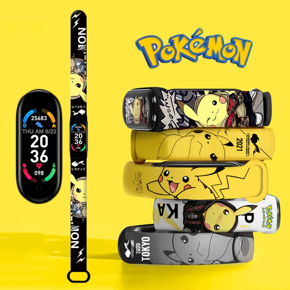 

Электронные часы Pokemon Pikachu, Мультяшные Цифровые Электронные Водонепроницаемые детские игрушки, часы в подарок на день рождения