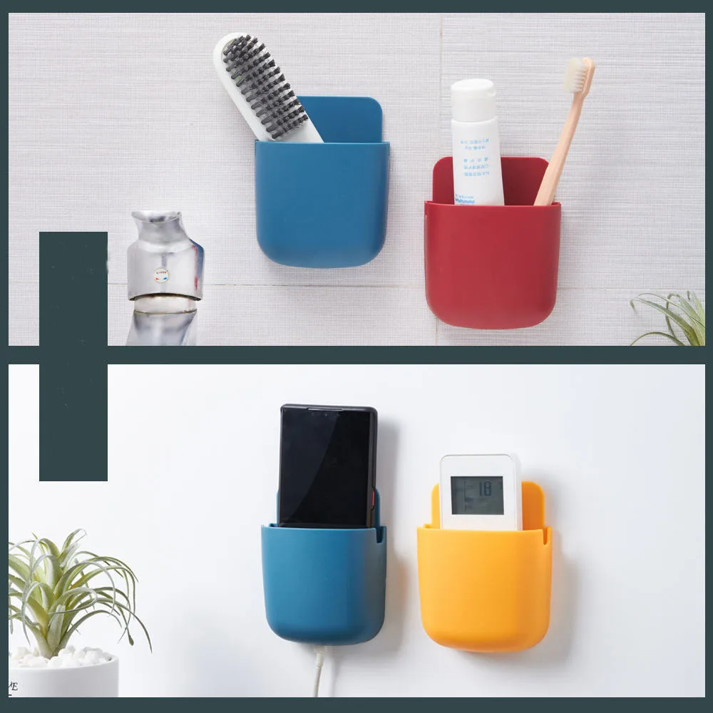 wall mounted storage box remote control storage box air conditioning remote control tv storage box phone holder free global shipping