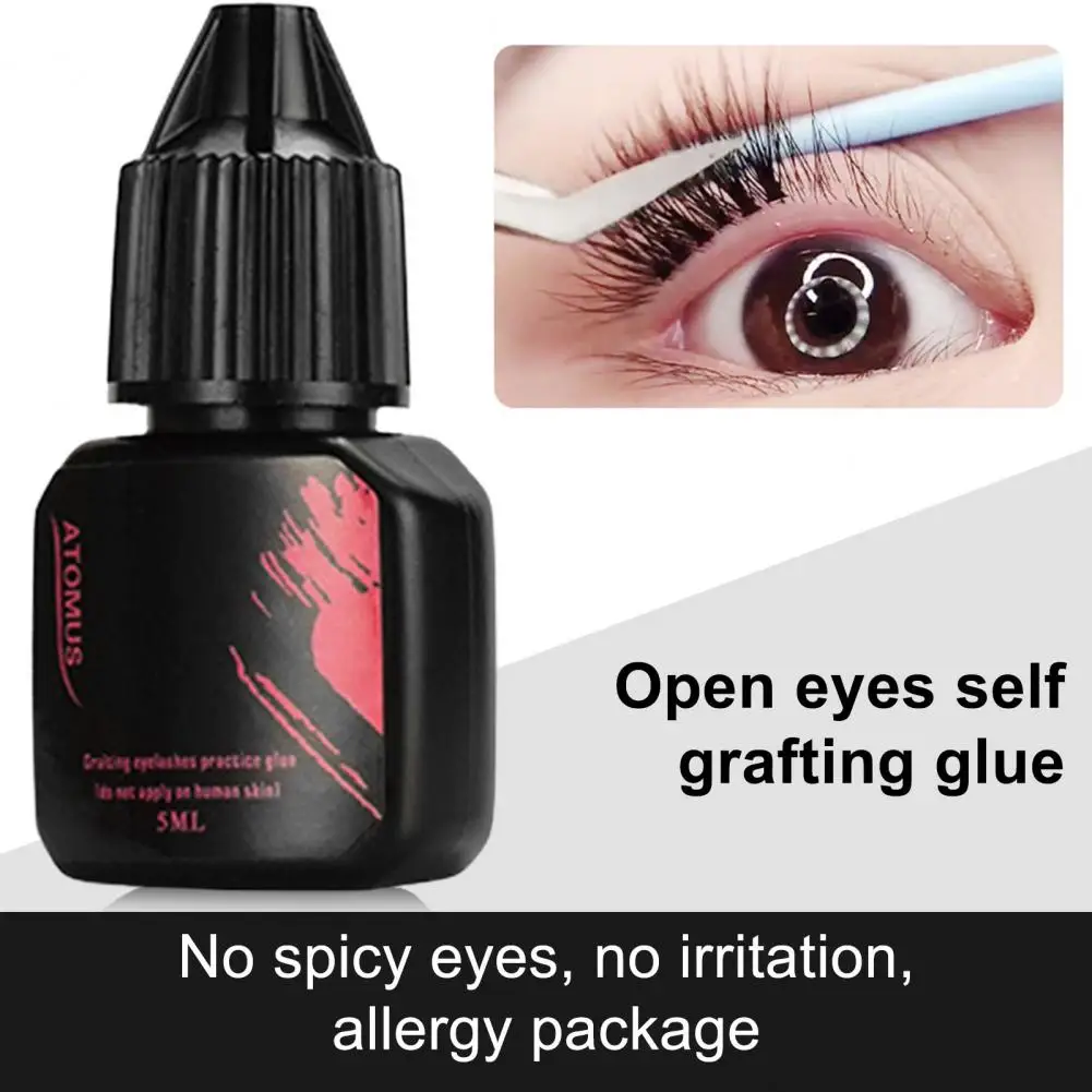 

5ml Eyelash Glue Waterproof Eyelash Extension Glue Easy to Use Lash Glue Grafting Eyelash Practice Glue Lash Adhesive for Novice