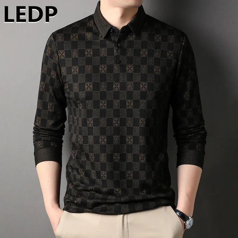 

Рубашка-поло мужская в клетку, модная брендовая Роскошная сорочка кроя Regular Fit, повседневный Топ с длинным рукавом, верхняя одежда