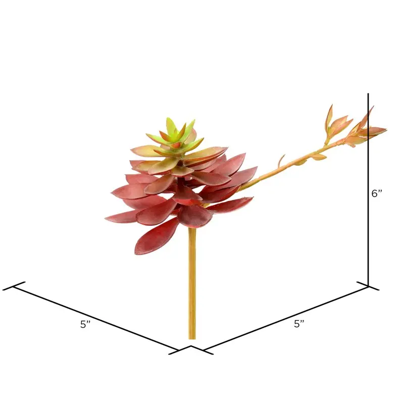

Artificial Black Prince Echeveria Pick, Set of 3