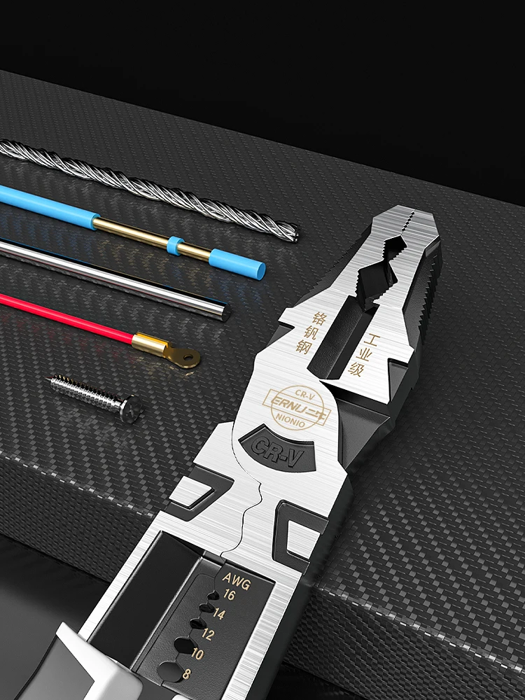 

Плоскогубцы, инструмент для резки электрических проводов, сталь серого цвета