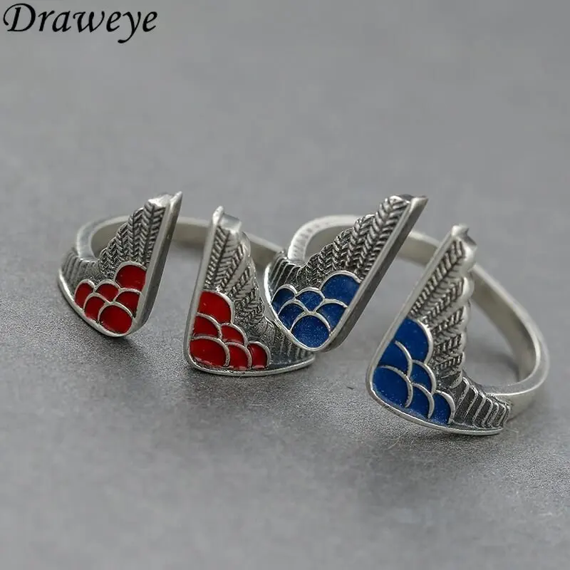 

Кольца Draweye неправильной формы для женщин, металлические Винтажные Украшения В Стиле Хип-хоп, панк, с крыльями, модные ювелирные изделия на у...