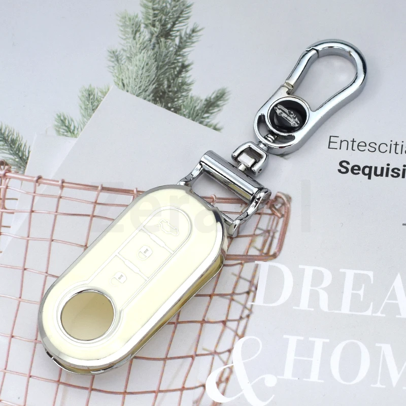 Чехол для автомобильного ключа из ТПУ чехол Fiat 500 500L защита Brava Bravo Fiorino Punto Panda Qubo