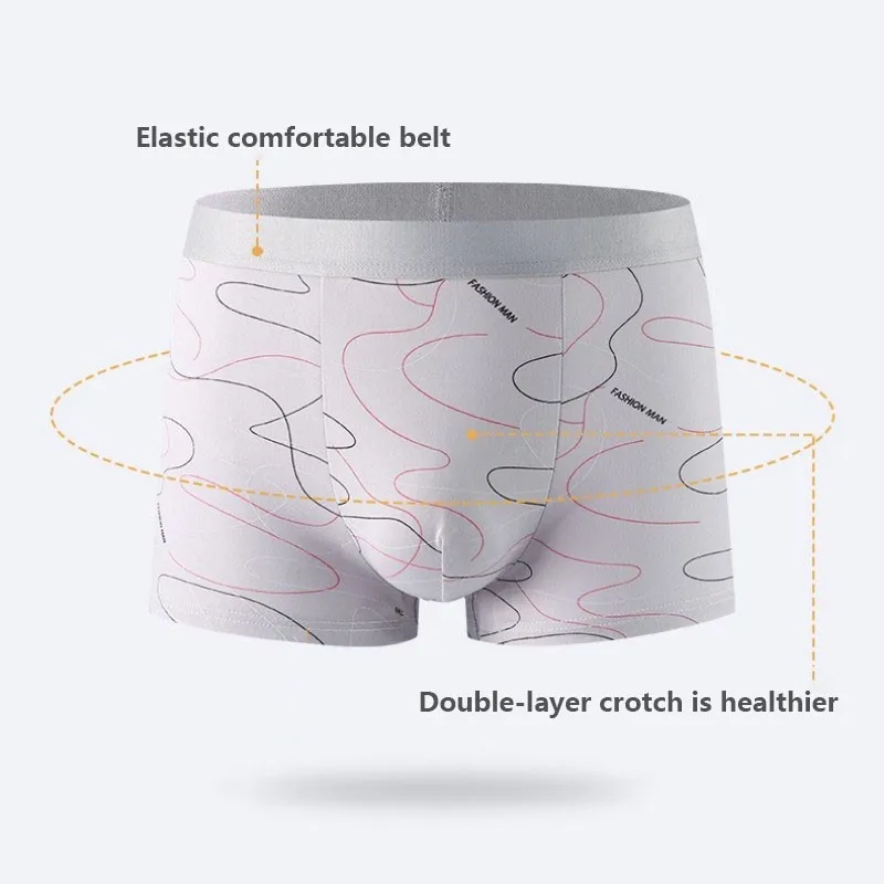 8Pcs Boxer Mens Fashion Underwear Men Underpants Male Printed Boxer Men Panties Shorts Underwear Boxer Shorts Comfortable Boxer