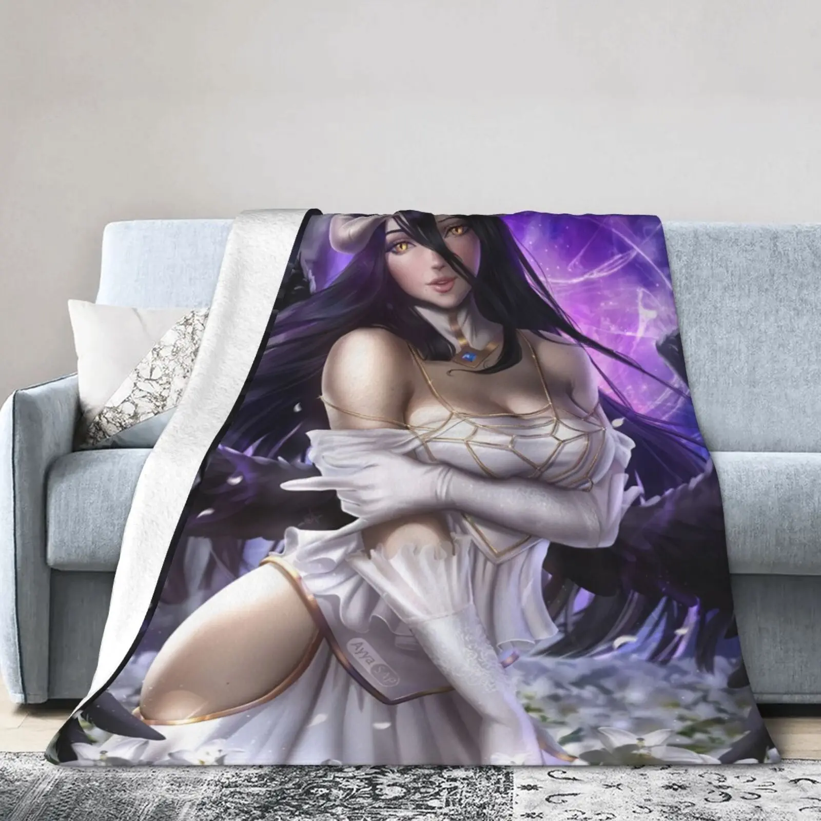 

Overlord Anime Blanket Breathable Flannel Winter Super Warm Bed Blanket Travel Bedding