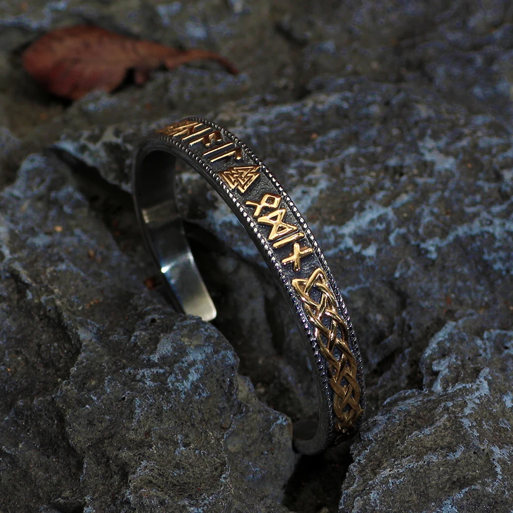 Винтажный Мужской Браслет викингов из нержавеющей стали