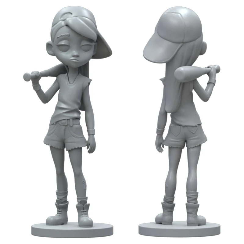 

1/24 75mm 1/32 56mm Resin Model Kits Baseball Little Girl Figure Sculpture Unpainted No Color RW-640